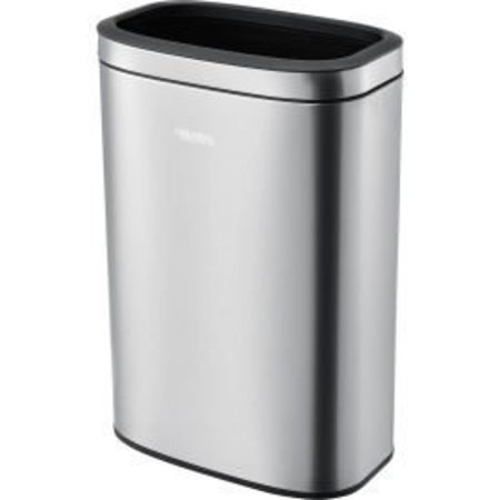 GLOBAL EQUIPMENT Stainless Steel Slim Open Top Trash Can, 12 Gallon EK9036-40L